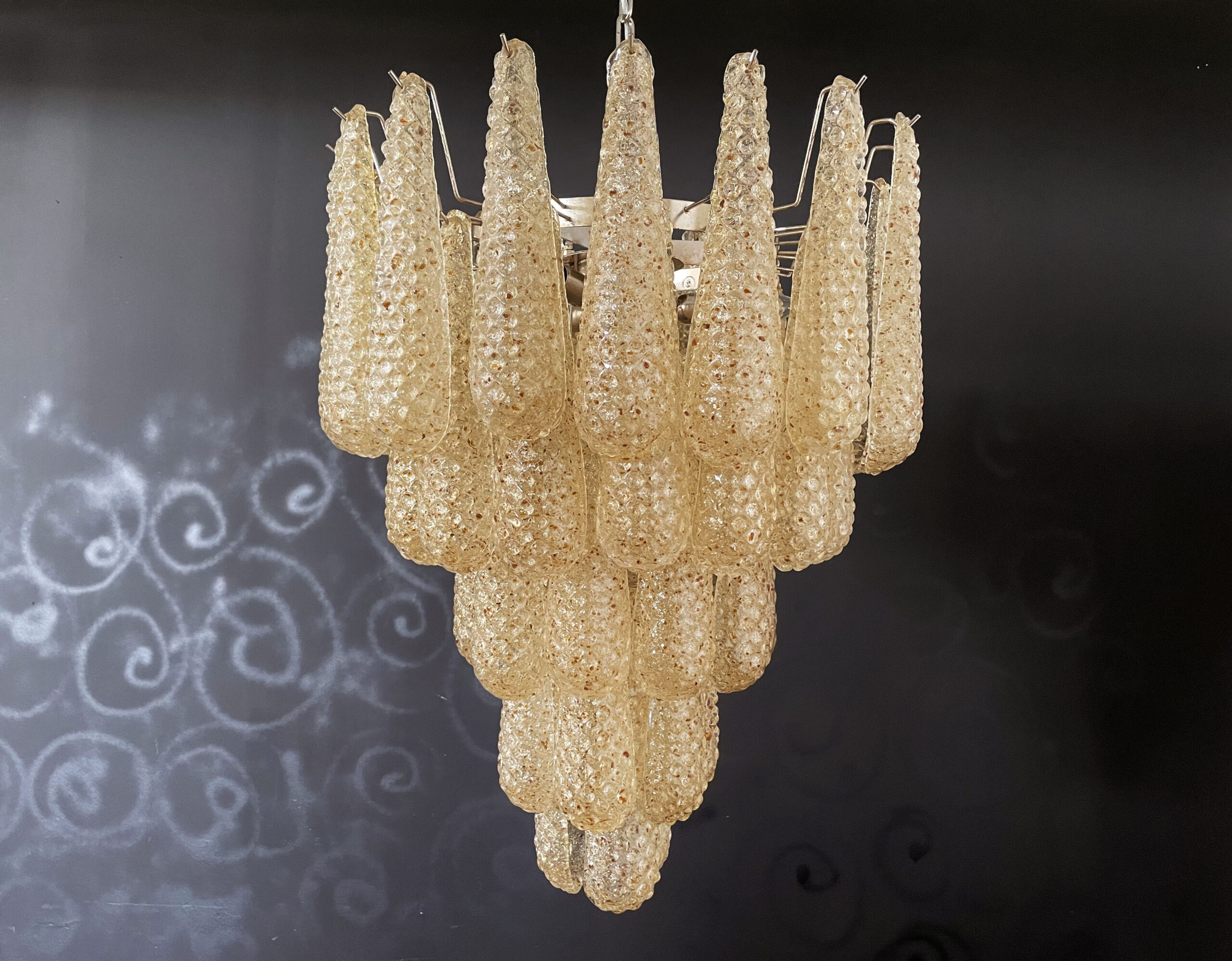 Handblown Murano glass — Drops Amber