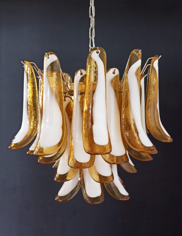Handblown Murano glass — Petal Amber
