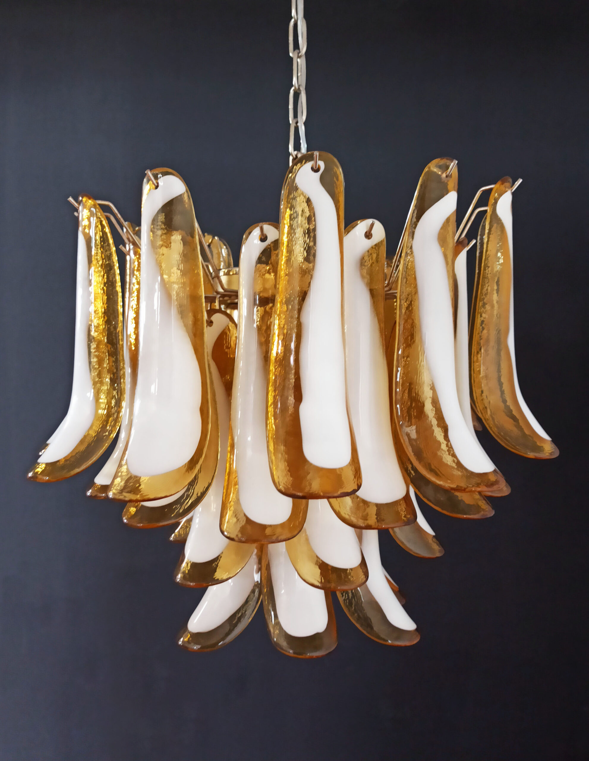 Handblown Murano glass — Petal Amber