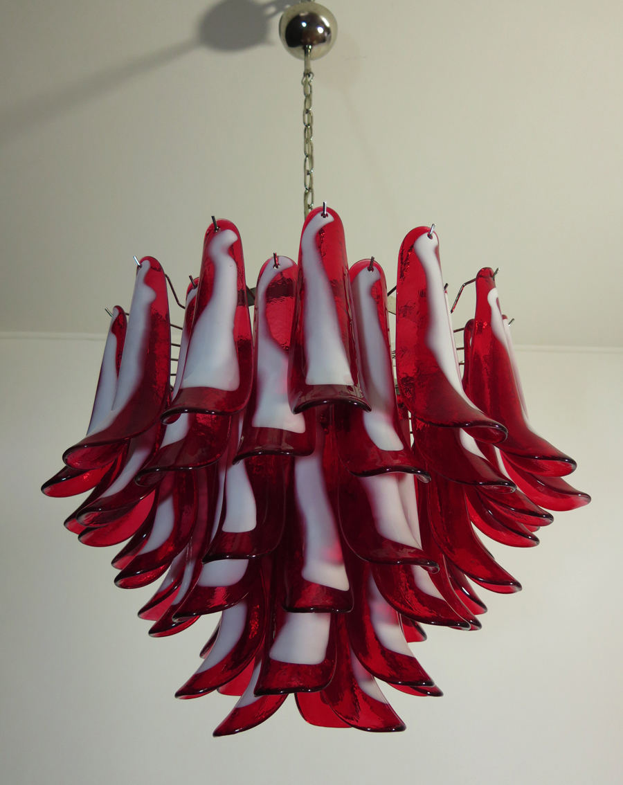 Handblown Murano glass — Petal Red
