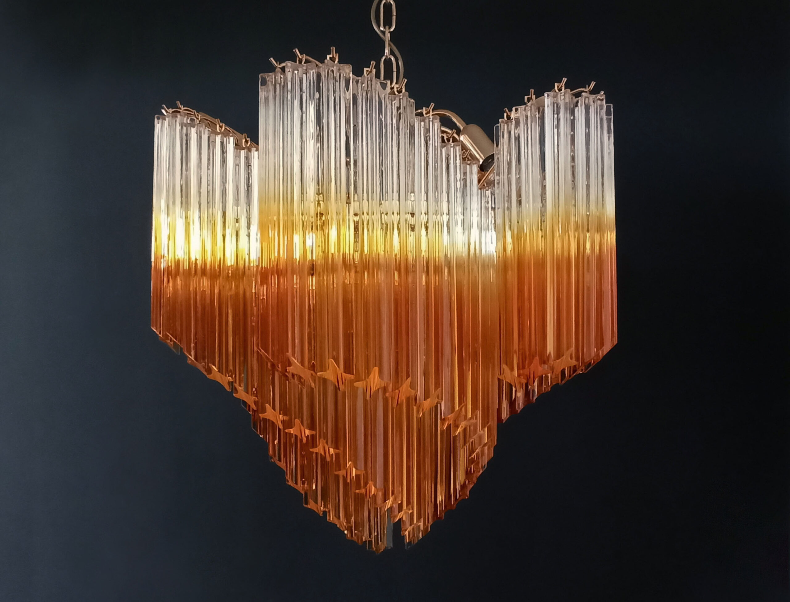 Handblown Murano glass — Quadriedri Amber