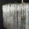 Transparent Murano Tubular Chandelier – 52 Glass Prisms