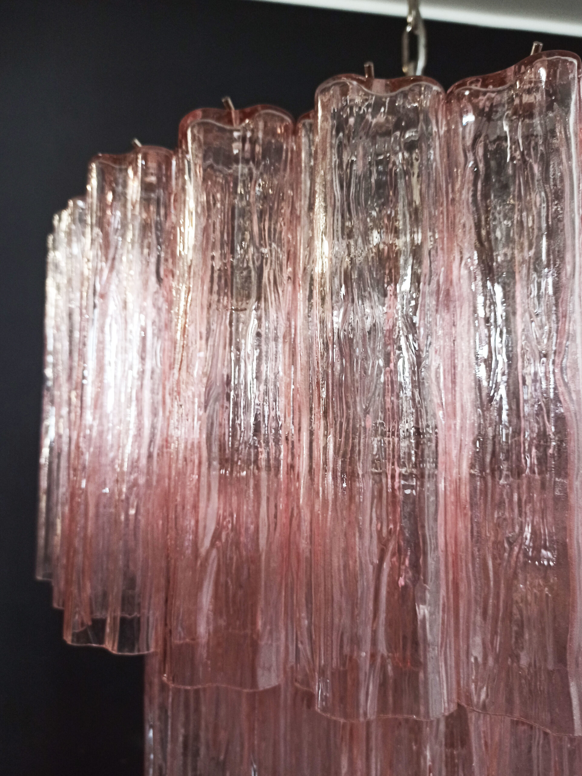 Handblown Murano glass — Tubular Pink