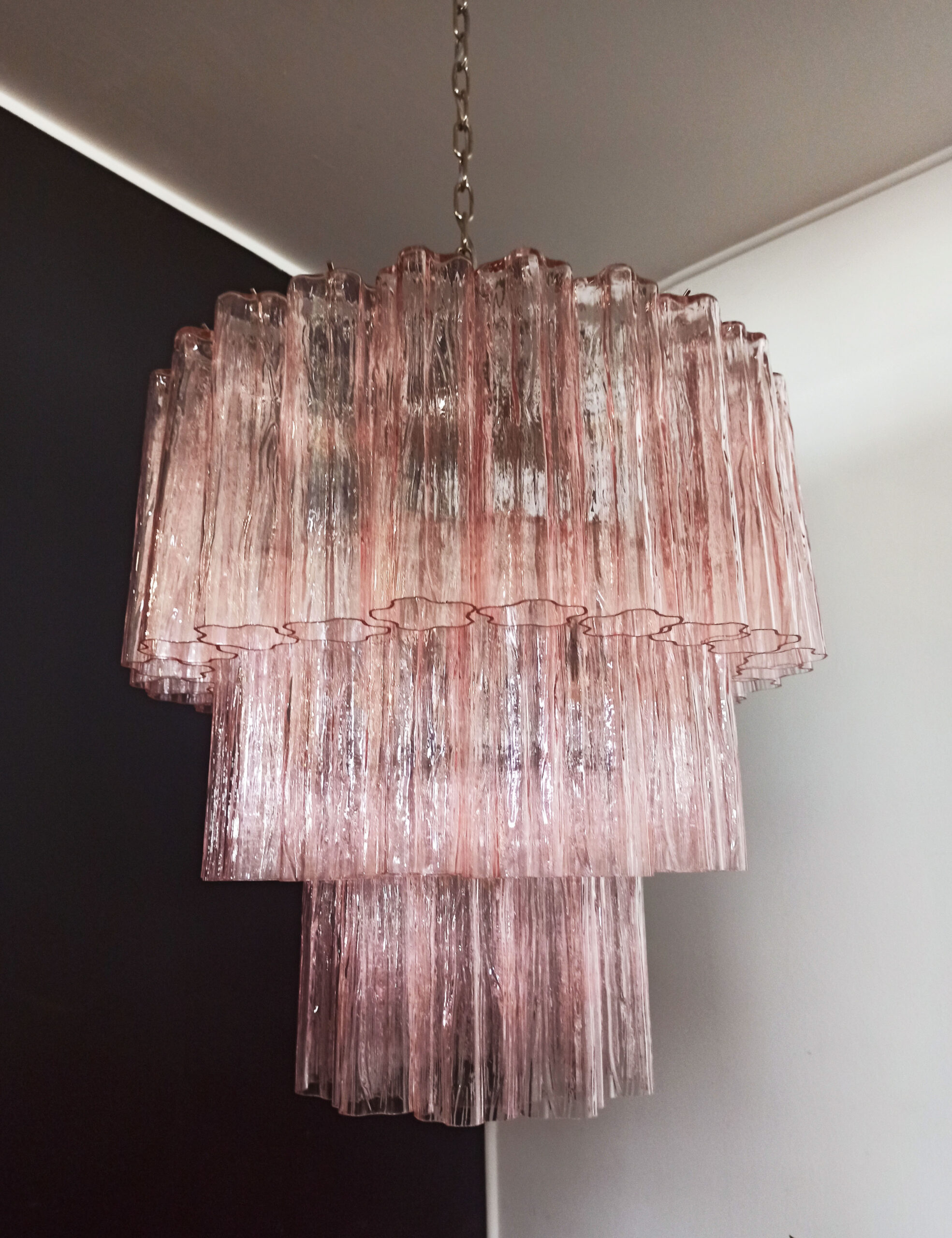 Handblown Murano glass — Tubular Pink