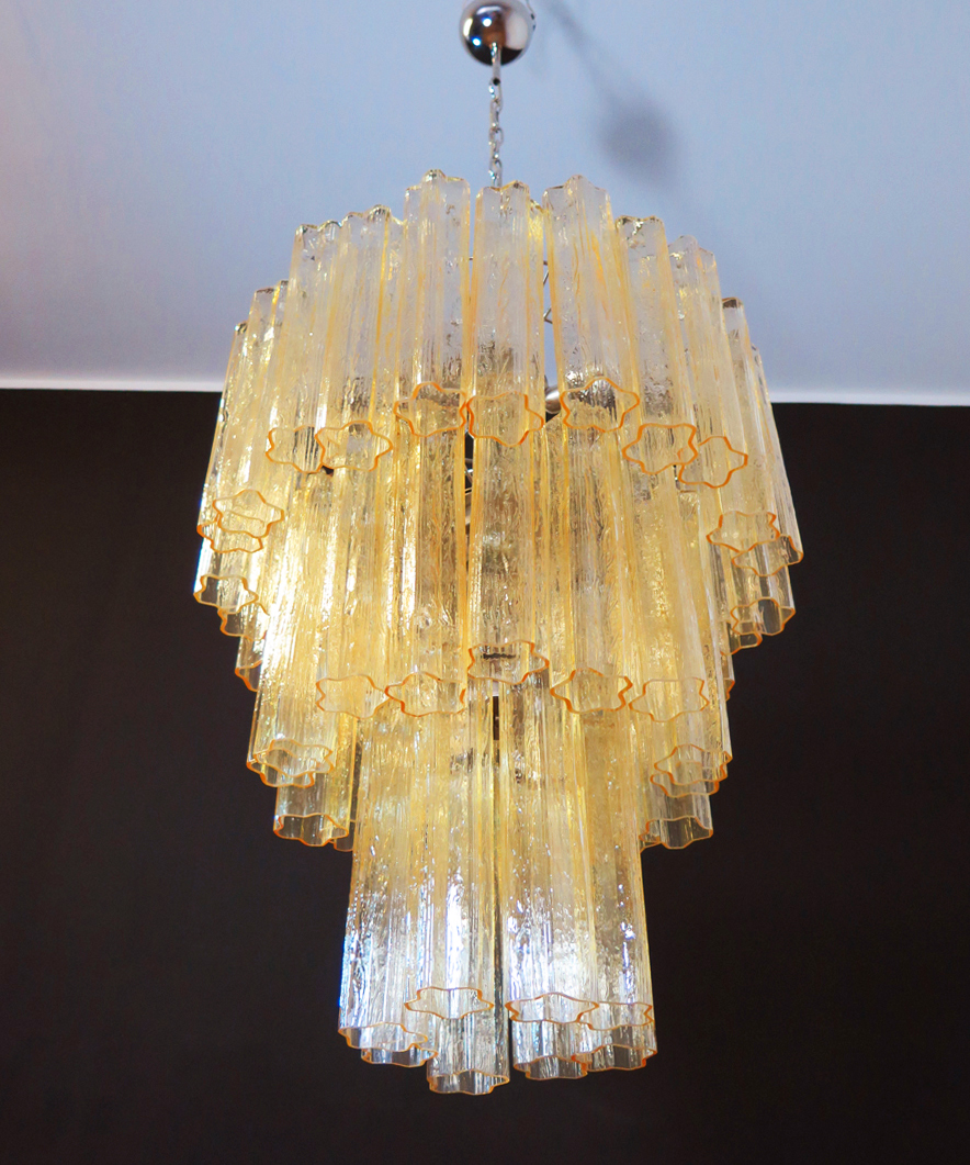 Handblown Murano glass — Tubular Amber