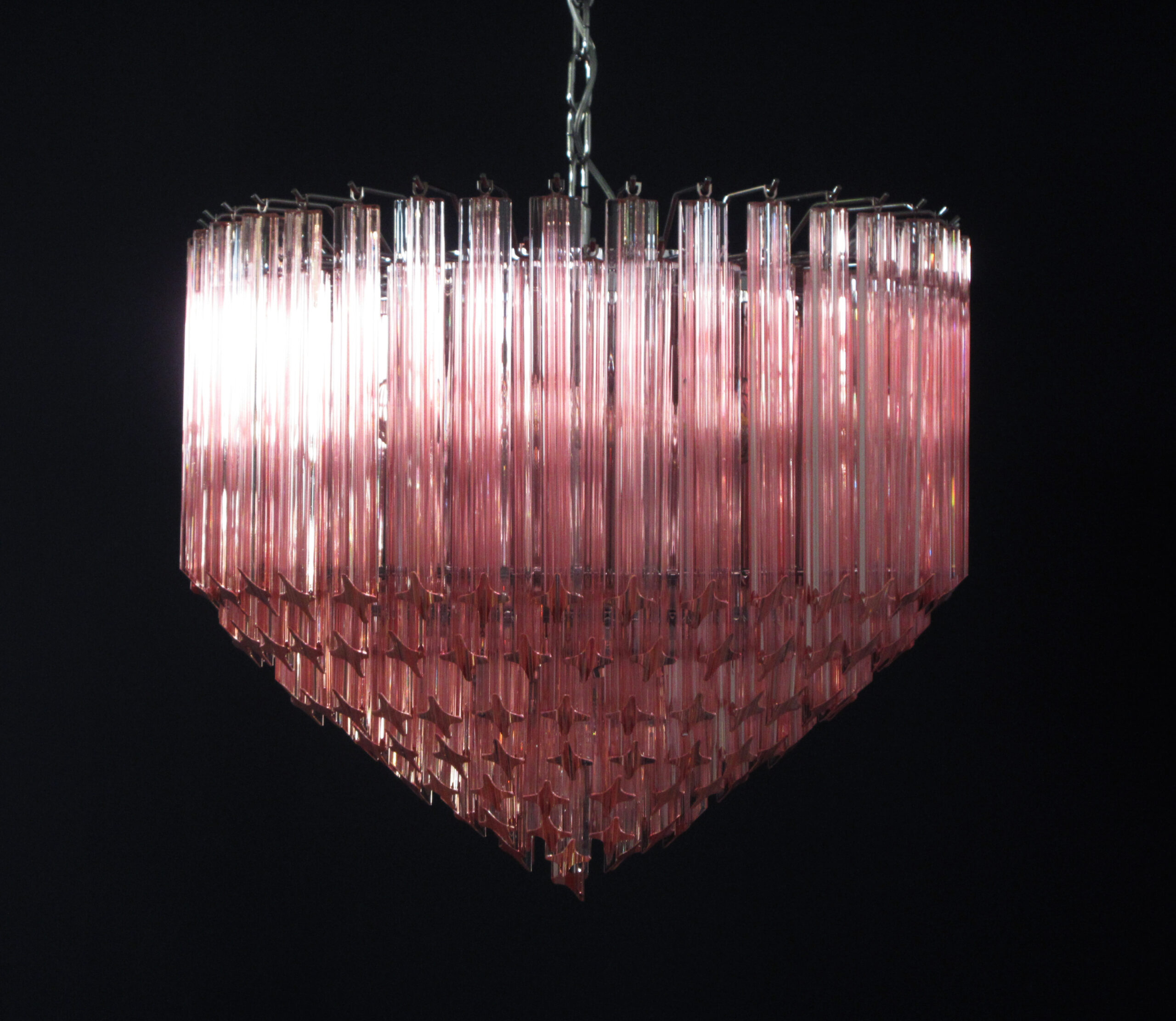 Handblown Murano glass — Quadriedri Pink