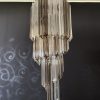 Handblown Murano glass — Quadriedri Transparent/Smoked
