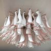 Handblown Murano glass — Petal Transparent/Pink
