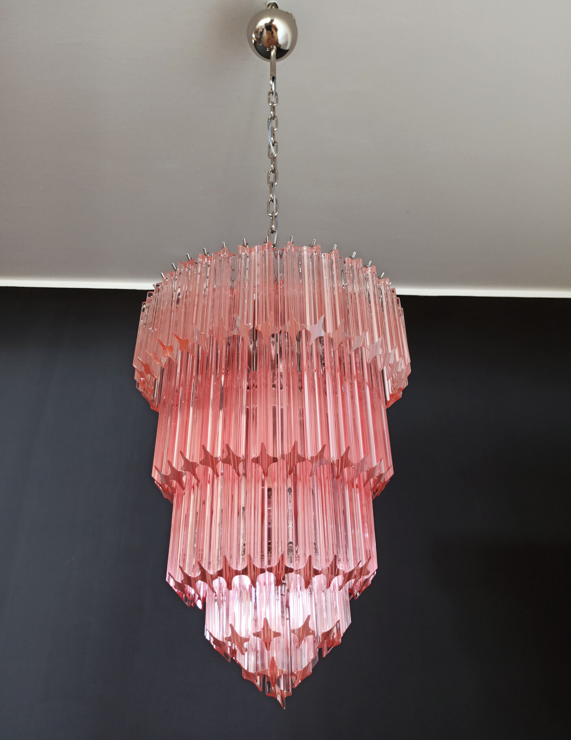 Handblown Murano glass — Quadriedri Pink