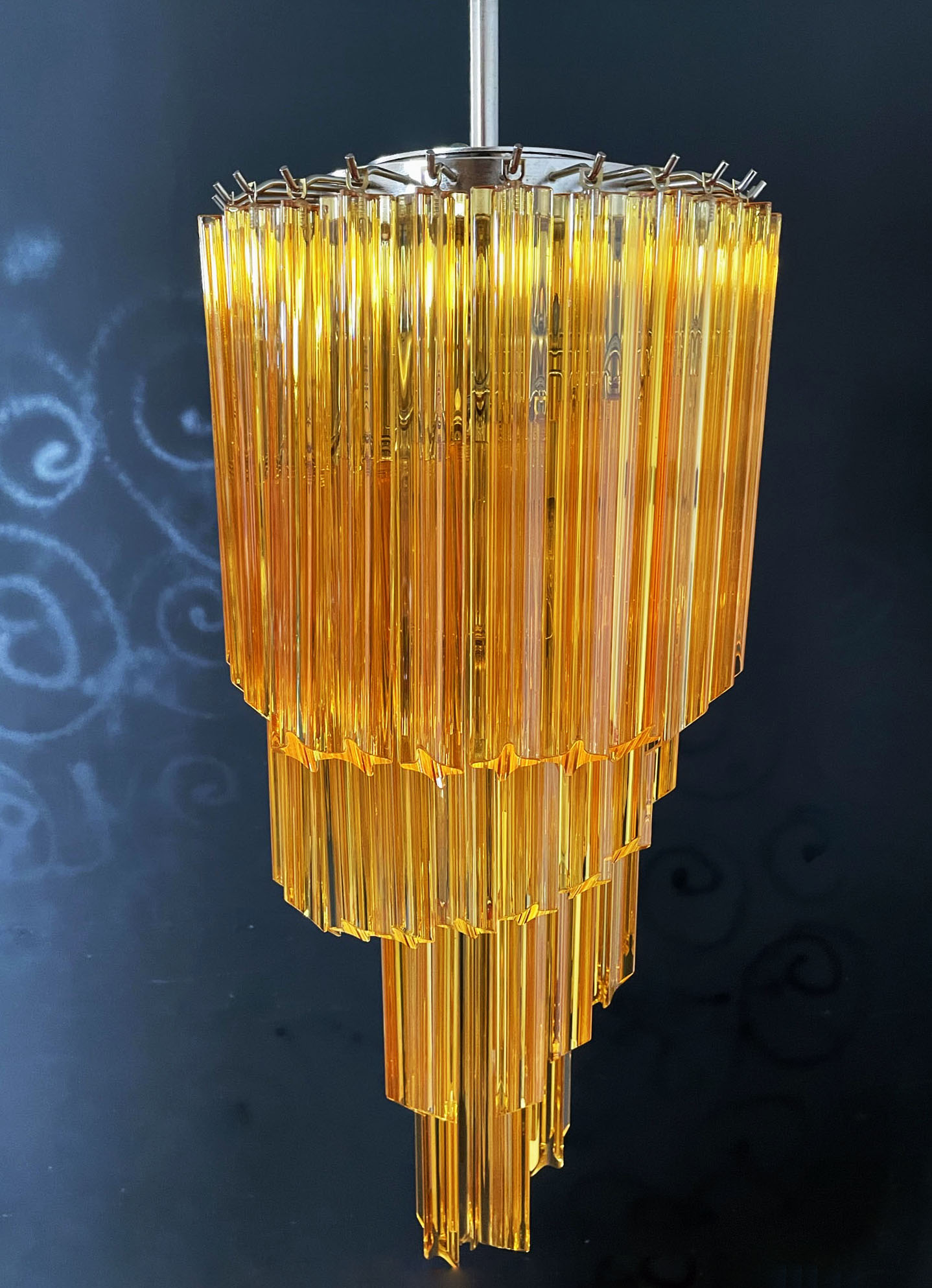 Handblown Murano glass — Quadriedri Amber