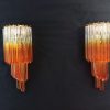 Handblown Murano glass — Quadriedri Transparent/Amber