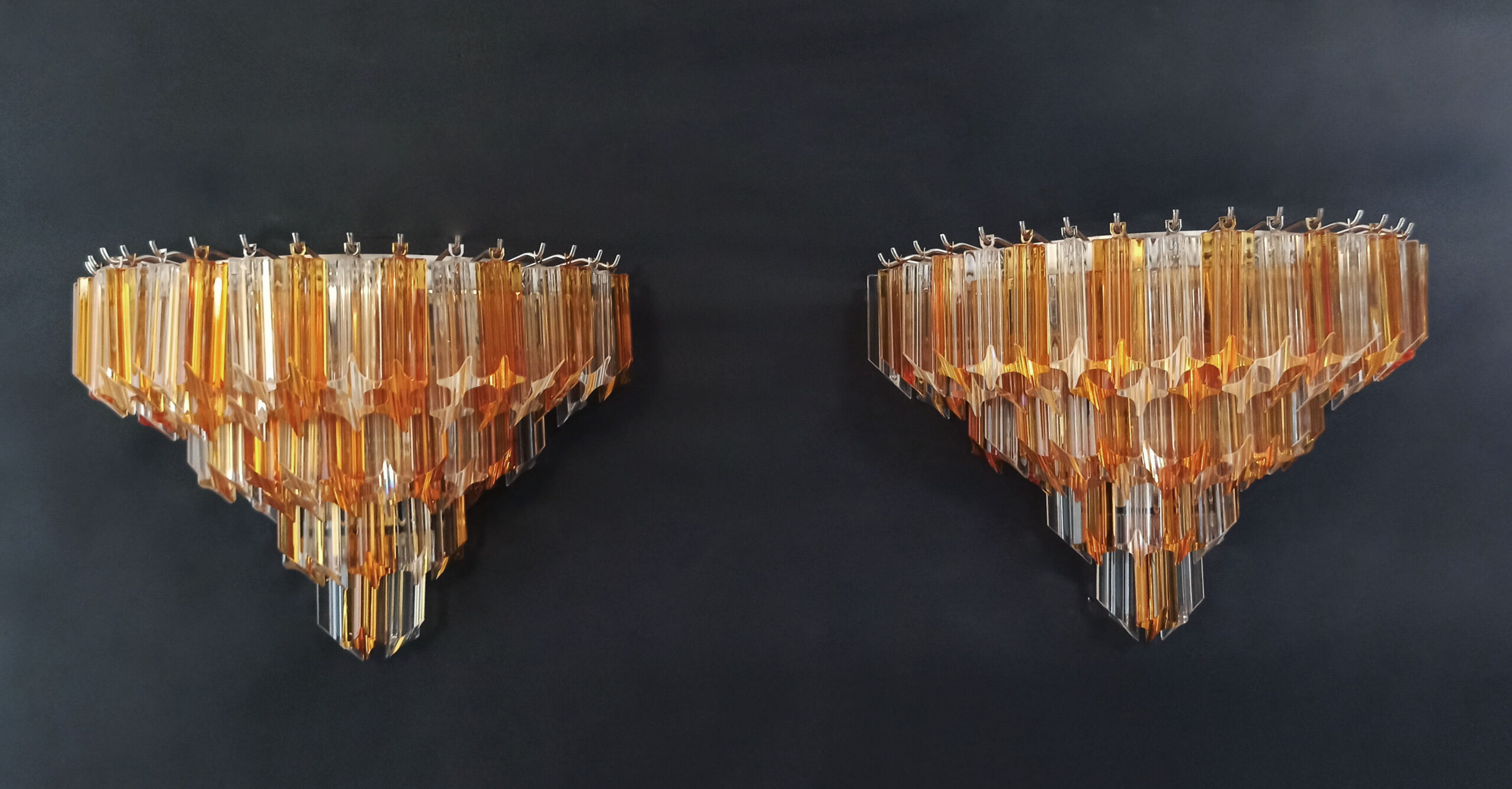 Handblown Murano glass — Quadriedri Amber