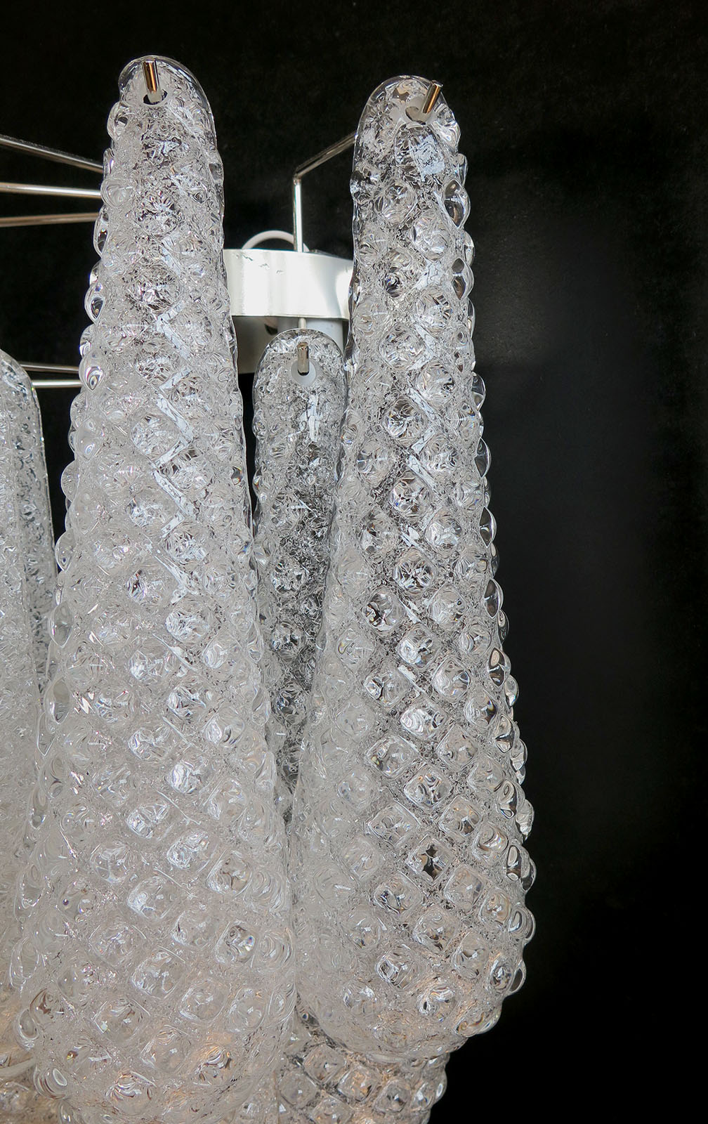 Transparent Murano Drops Wall Sconce – 10 Glass Drops – Set of 2