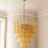 Amber Murano Drops Chandelier – 52 Glass Drops - Gold — handblown Murano glass, made in Italy
