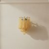 Handblown Amber Murano Drops Wall Sconces – 10 Glass Drops – Set of 2