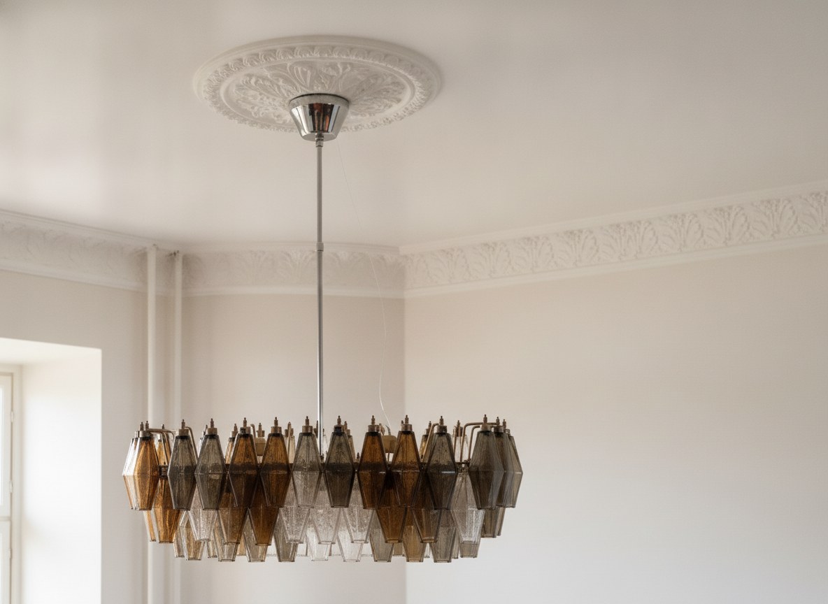 Murano Poliedri Chandelier – 84 Poliedri Glass — handblown Murano glass, made in Italy