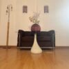 Pair of amethyst Murano triedri column wall sconces mounted on a wall
