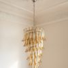 Handblown Beige Murano Petal Chandelier – 83 Glass Petals