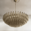 Handblown Beige Murano Poliedri Chandelier – 185 Poliedri Glass