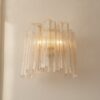 Beige Murano Tubular Wall Sconce – 5 Glass Tubes – Set of 2 — handblown Murano glass, made to order in Italy