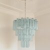 Handblown Blue Murano Tiered Chandelier – 80 Glasses