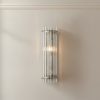 Handblown Clear Murano Triedri Column Wall Sconces – Set of 2
