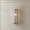 Clear Murano Triedri Column Wall Sconces – Set of 2 — handblown Murano glass, made to order in Italy