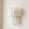 Etched Murano Tubular Wall Sconce – 13 Glass Tubes – Set of 2 — handblown Murano glass, made to order in Italy