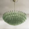 Handblown Green Murano Poliedri Chandelier – 185 Poliedri Glass