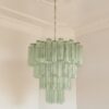 Handblown Green Murano Tiered Chandelier – 80 Glasses
