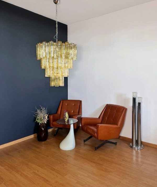 Honey Murano Tiered Chandelier – 80 Glasses — handblown Murano glass, made in Italy