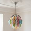 Handblown Multicolour Murano Poliedri Chandelier – 140 Poliedri Glass