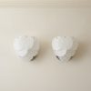 Handblown Murano Alabaster Wall Sconce – 10 Alabaster Glass – Set of 2 mounted on the wall