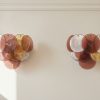Handblown Murano Alabaster Wall Sconce – Set of 2 mounted on the wall