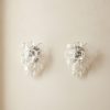 Handblown Murano Crostoli Wall Sconce – Set of 2 mounted on the wall