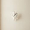 Handblown Murano Crostoli Wall Sconce – Set of 2 — single sconce on the wall