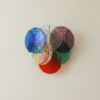 Handblown Murano Disks Wall Sconce – 10 Glass Discs – Set of 2 — single sconce on the wall