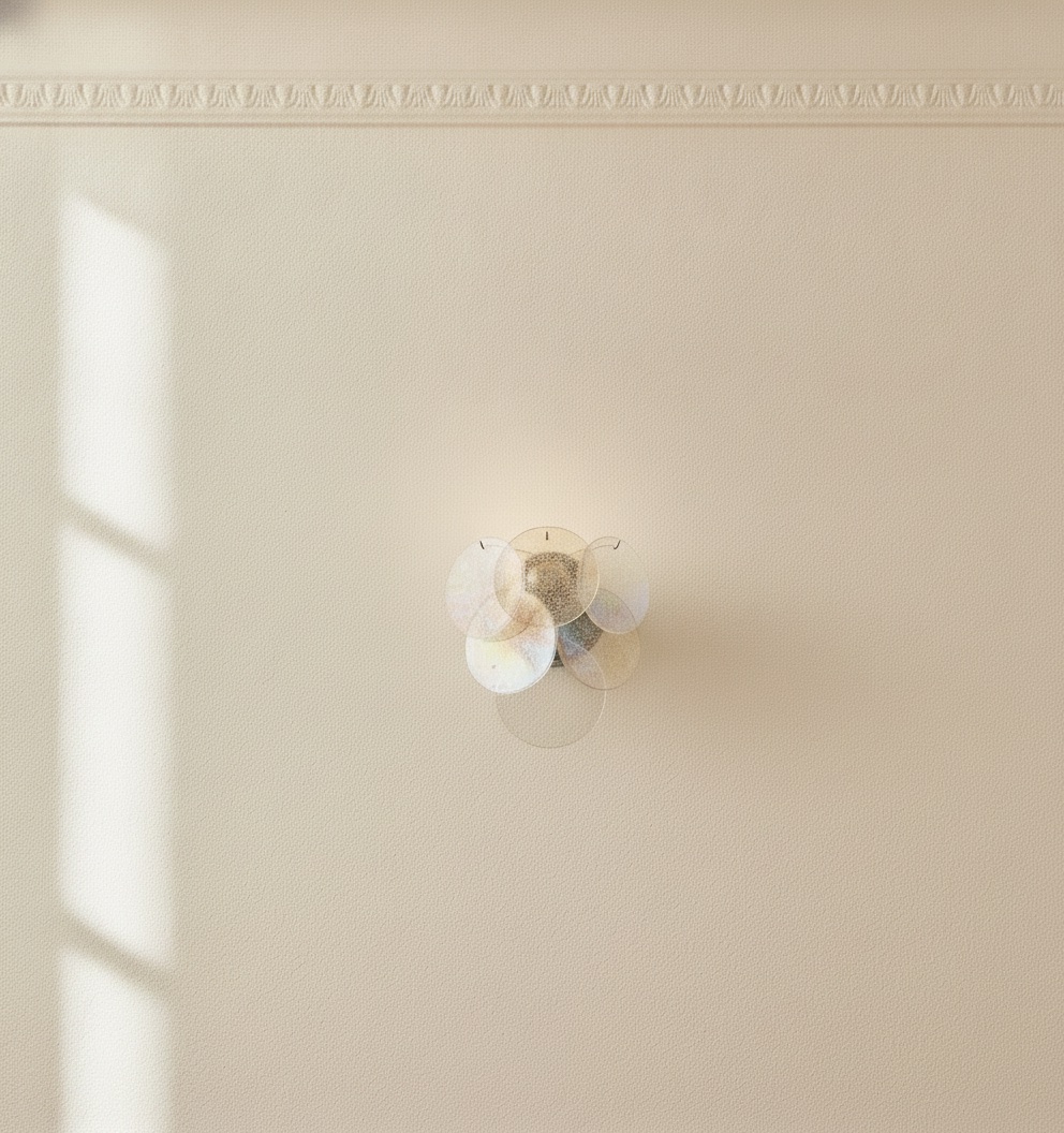 Murano Disks Wall Sconce – Set of 2 — handblown Murano glass, made to order in Italy