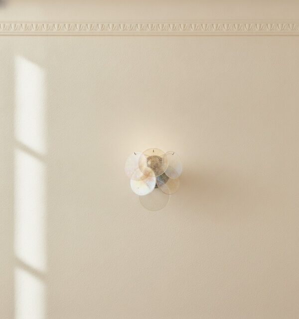 Handblown Murano Disks Wall Sconce – Set of 2 — single sconce on the wall