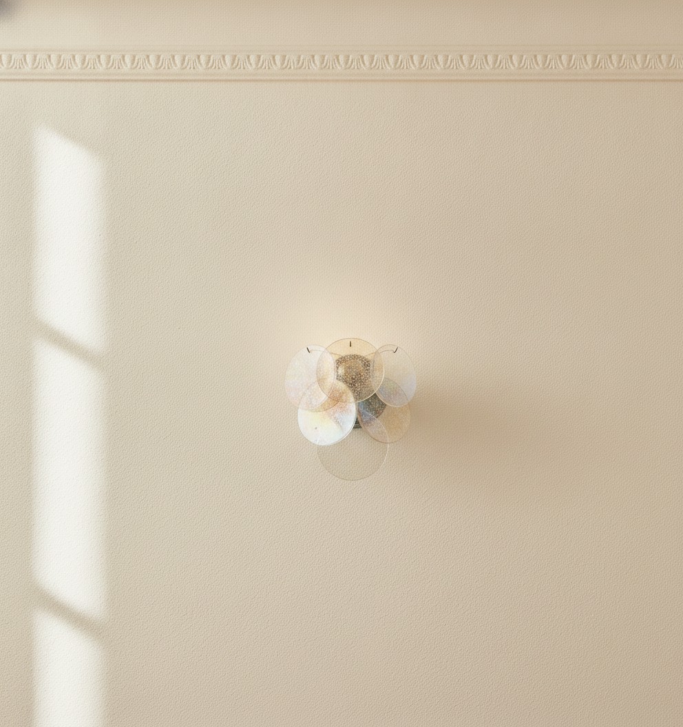 Handblown Murano Disks Wall Sconce – Set of 2 — single sconce on the wall