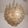 Handblown Murano Drops Chandelier – 41 Glass Drops in beige glass