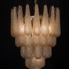 Handblown Murano Drops Chandelier – 52 Glass Drops in beige glass