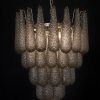 Handblown Murano Drops Chandelier – 52 Glass Drops in smoked glass