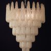 Handblown Murano Drops Chandelier – 75 Glass Drops in beige glass