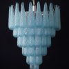 Handblown Murano Drops Chandelier – 75 Glass Drops in blue glass