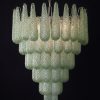 Handblown Murano Drops Chandelier – 75 Glass Drops in green glass