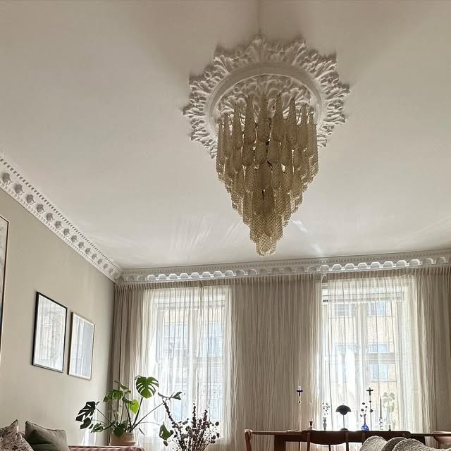 Handblown Murano Drops Chandelier – 75 Glass Drops in a Swedish home — ODO Items