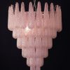 Handblown Murano Drops Chandelier – 75 Glass Drops in pink glass