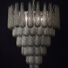 Handblown Murano Drops Chandelier – 75 Glass Drops in smoked glass