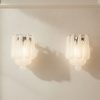 Handblown Murano Drops Wall Sconce – 10 Glass Drops – Set of 2 in white glass